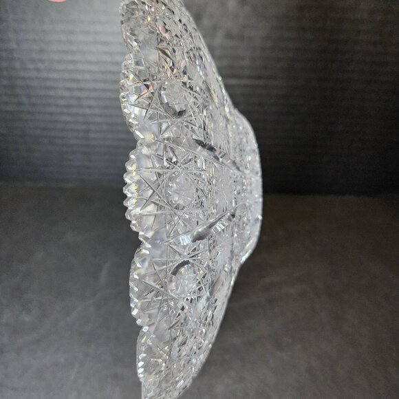 Rare Vintage European Czech Brilliant Cut Glass Handcut Queen Lace 24% Lead Crys - Picture 11 of 12